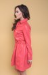 DIVINA CORAIL LEATHER DRESS